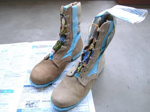 マスキングして… マスキングしたブーツ
