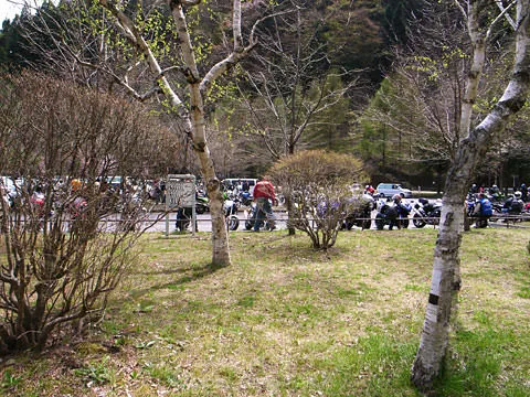 小河内ダムの駐車場