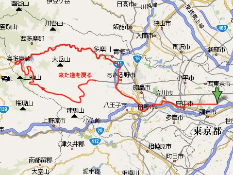 奥多摩ツーリングマップ