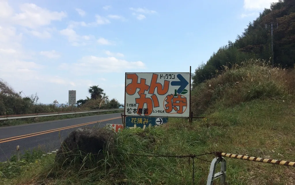 みかん狩りの看板