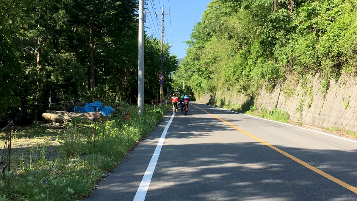 道志みちを走る自転車