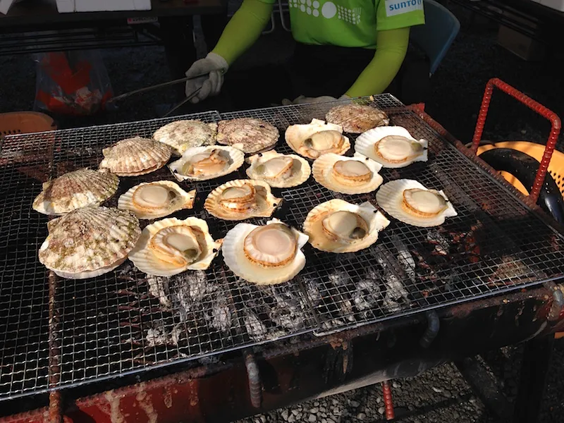 雄勝のホタテ焼き