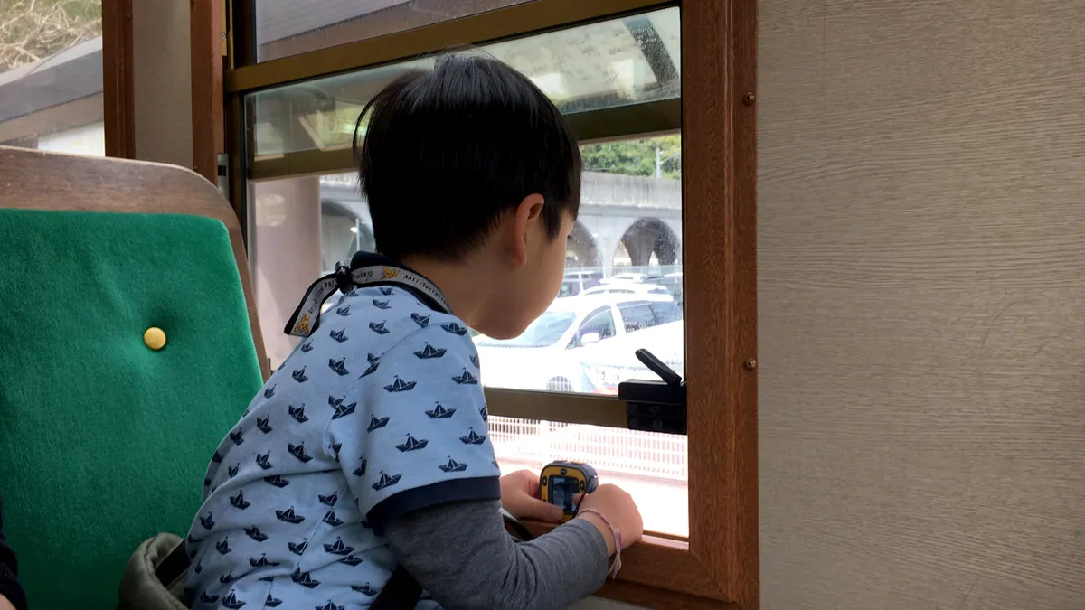 機関車型バス青春号 車内から