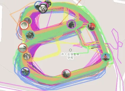 落車する様子のStrava Flyby