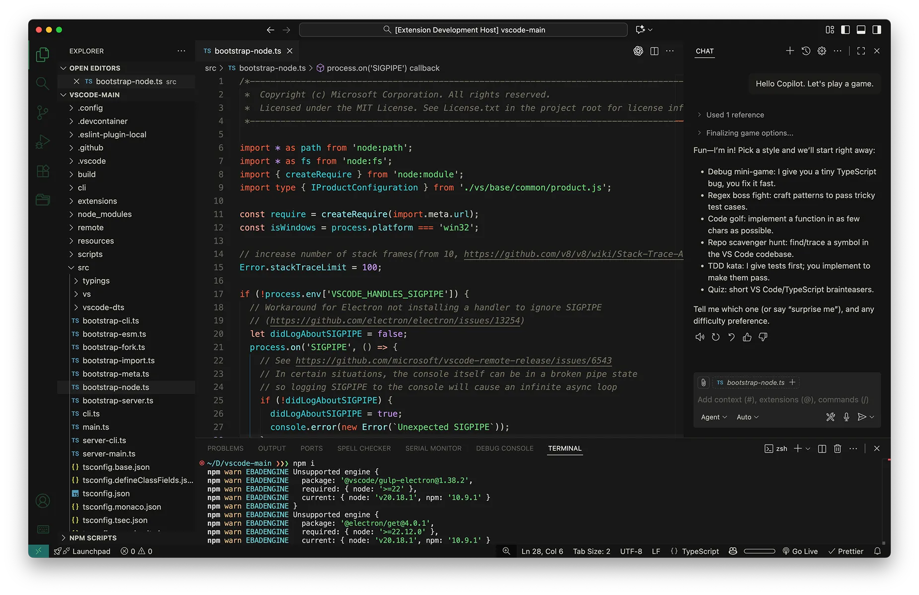 ハイドラント圧テーマを適用したVSCodeダークモード