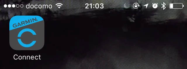 iPhoneにインストールしたGarminConnectアプリ