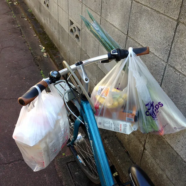 ママチャリ2号で買い物