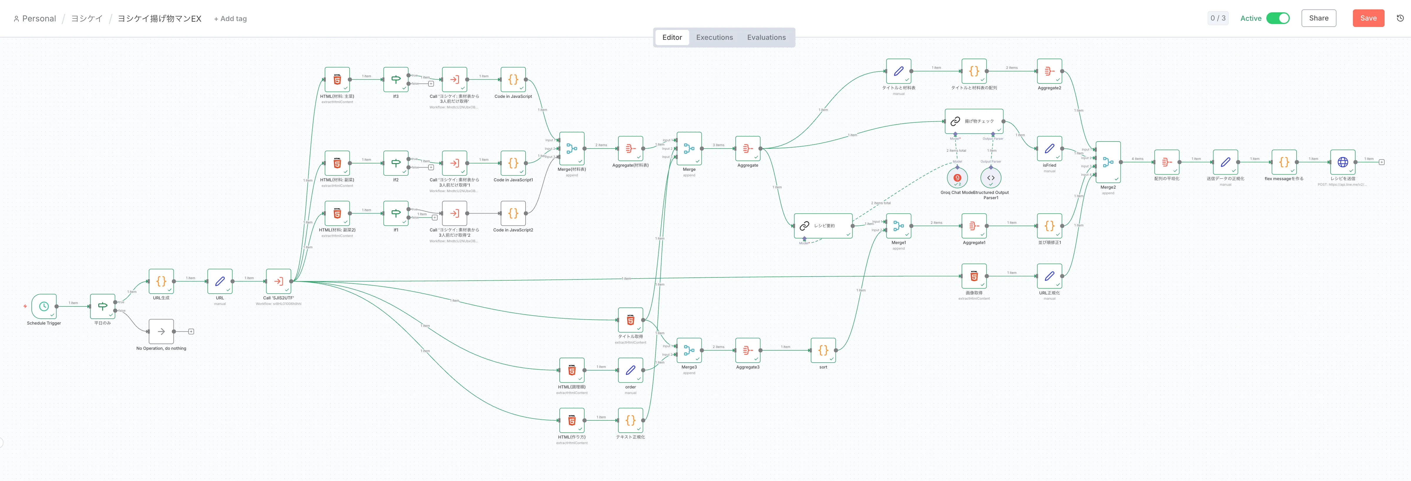 ヨシケイ揚げ物マンEXワークフロー