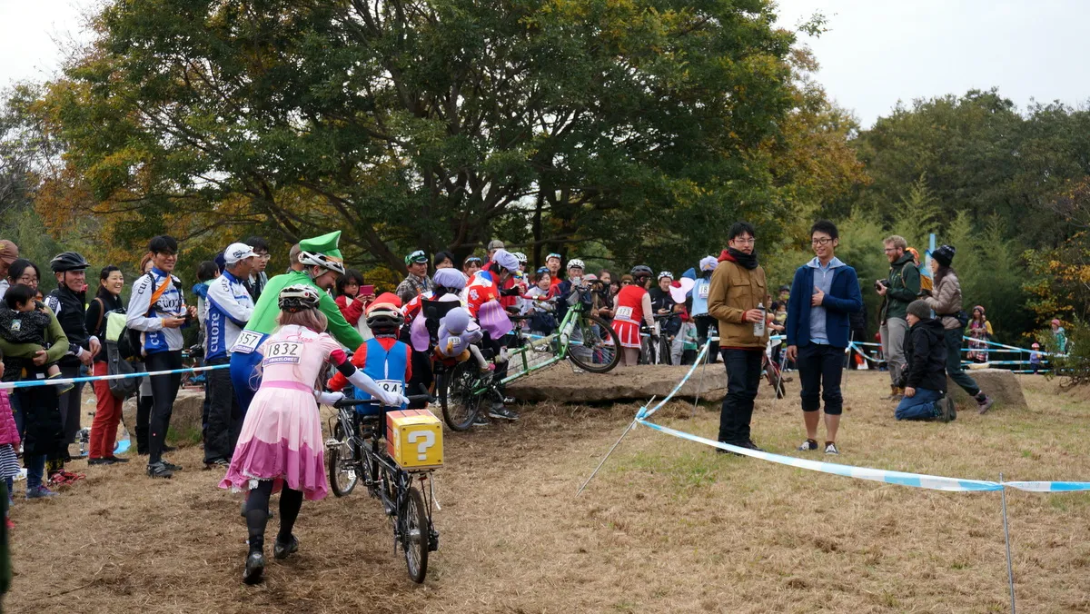 タンデムで参加のコバトン一家とマリオ一家