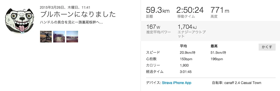 ブルホーンになりました