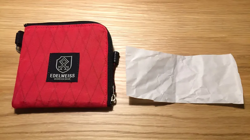 エーデルワイスの財布の防水テスト結果